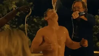 Freddie Stroma's Wet Tighty Whities Go Viral After Playful 'Peacemaker' Moment